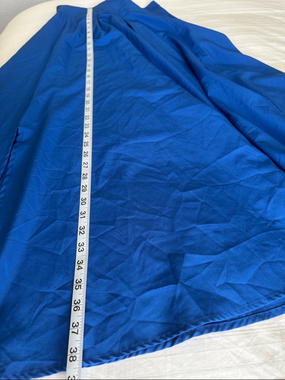 Elegant Royal Blue Maxi Skirt with Flattering Zip Waistband Size Medium - Picture 5 of 8